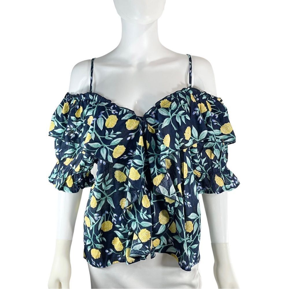 Love Riche Floral Cold Shoulder Blouse